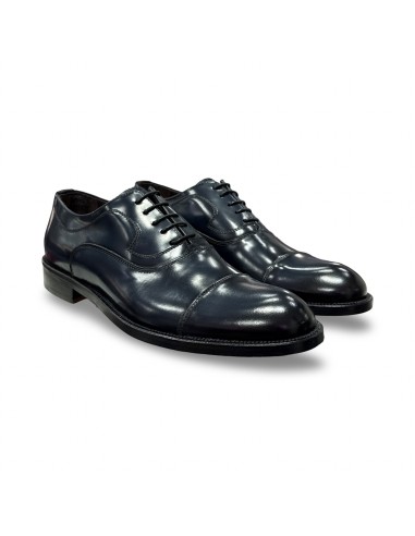 Exton 1371 scarpe classiche uomo in pelle abrasivato blu