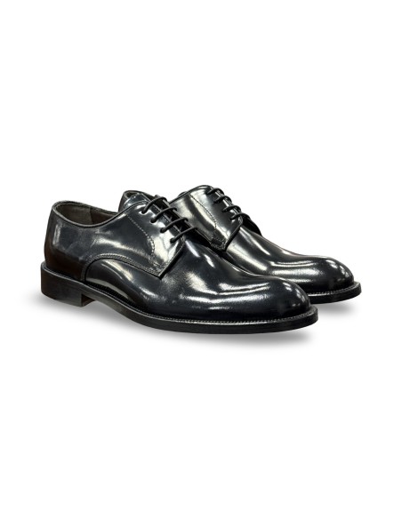Exton 1374 scarpe classiche uomo in pelle abrasivato nero
