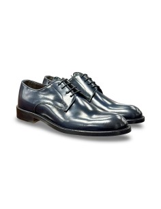 Exton 1374 scarpe classiche uomo in pelle abrasivato blu