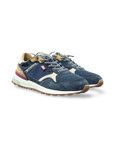 Xti 145717 sneakers uomo in camoscio/rete navy