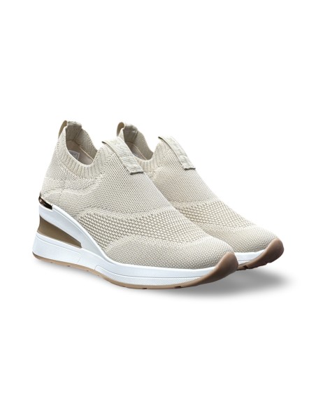 Xti 145100 slip on donna in tessuto beige