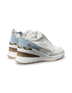 Xti 145101 sneakers donna in pelle/rete bianco multicolor 2