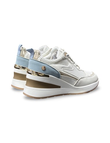 Xti 145101 sneakers donna in pelle/rete bianco multicolor