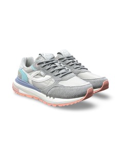 Xti 145405 sneakers donna in camoscio/tessuto grigio