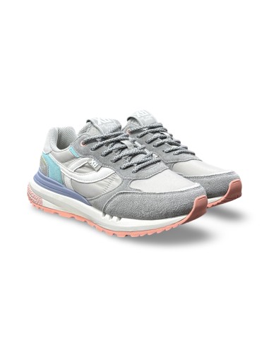 Xti 145405 sneakers donna in camoscio/tessuto grigio