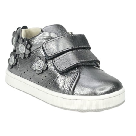 Balducci Soft CITA6211A sneakers bambina in pelle color acciaio