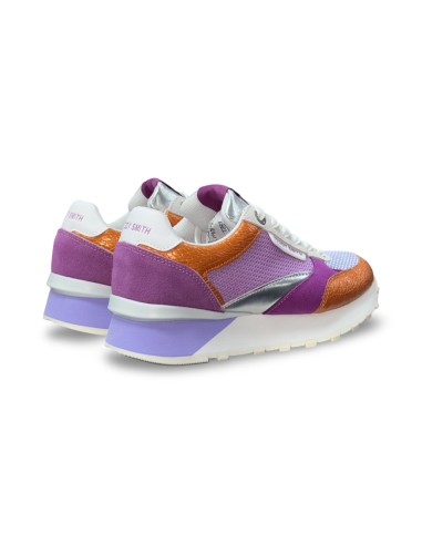 Teddy Smith 120141 sneakers donna in pelle/rete fucsia multicolor