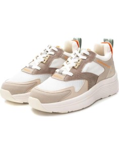 Refresh 171840 sneakers donna in pelle/tessuto beige