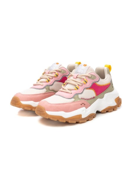 Refresh 172404 sneakers donna in pelle/tessuto fuxia multicolor