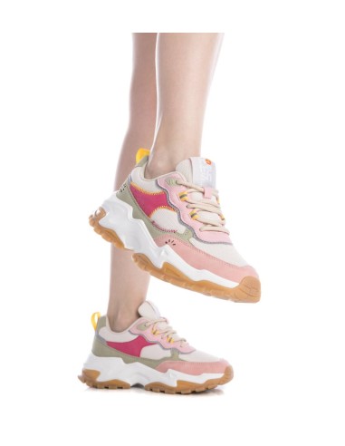 Refresh 172404 sneakers donna in pelle/tessuto fuxia multicolor