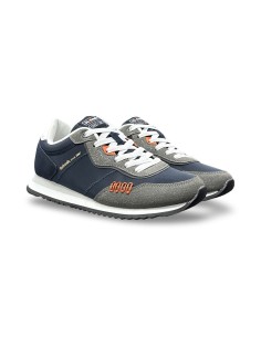 Refresh 175663 sneakers uomo in camoscio/tessuto blu/grigio