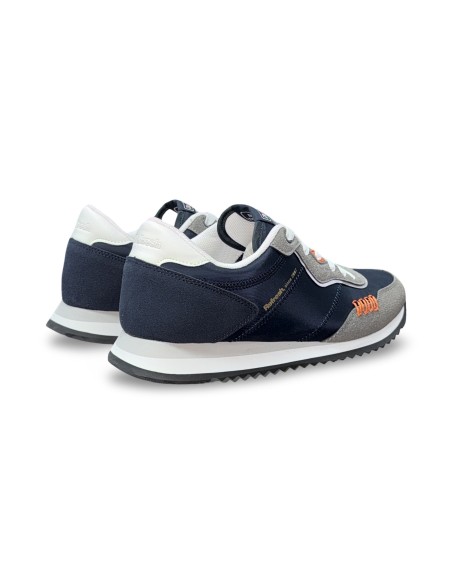 Refresh 175663 sneakers uomo in camoscio/tessuto blu/grigio