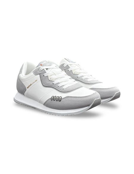 Refresh 175663 sneakers uomo in camoscio/tessuto bianco/grigio