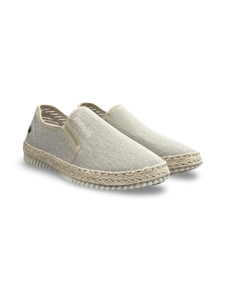 Refresh 175522 espadrillas uomo in tessuto taupe