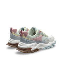 Refresh 172404 sneakers donna in pelle/tessuto verde acqua multicolor 2