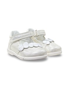 Primigi 1412222 ballerine bambina in pelle bianco/platino