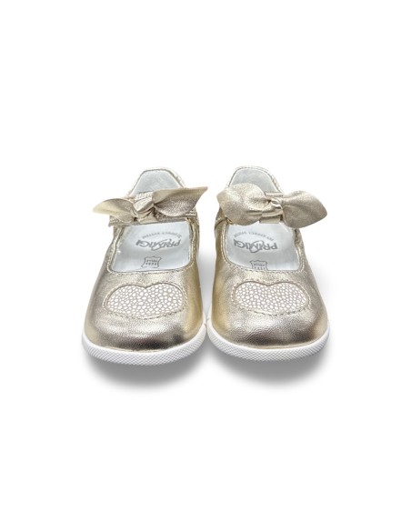 Primigi 1412122 ballerine bambina in pelle laminata platino