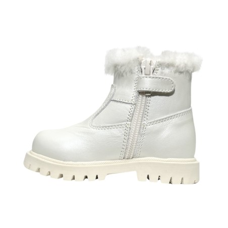 Balducci Soft MATRIX 2531 stivaletti bambina primi passi in pelle color avorio