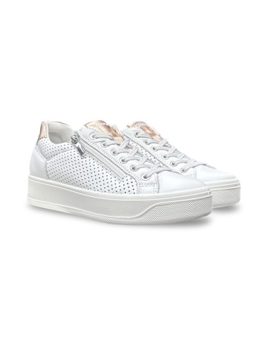 Igi&Co 1144511 sneakers donna in nappa soft bianco/cipria