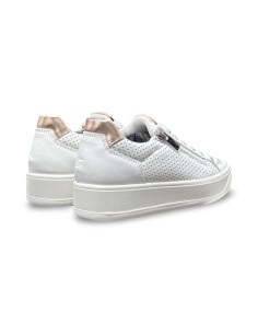 Igi&Co 1144511 sneakers donna in nappa soft bianco/cipria 2