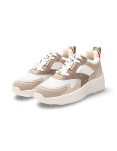 Refresh 171840 sneakers donna in pelle/tessuto beige