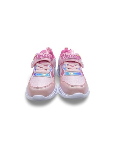 Unicorn S8010205T sneakers con luci bambina pelle/tessuto rosa