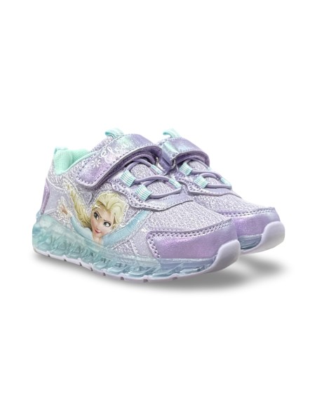 Disney Frozen D4310740T sneakers con luci bambina in pelle/tessuto lilla
