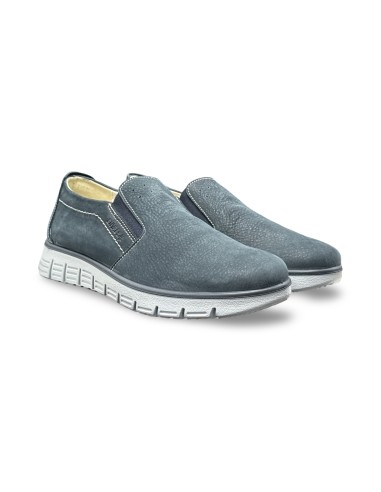 Enval Soft 1230000 slip on uomo in pelle nabuk blu