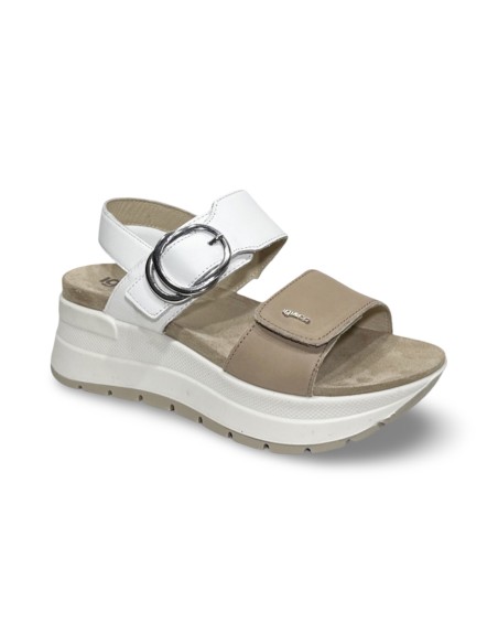 Igi&Co 7677600 sandali donna in pelle bianco castagno