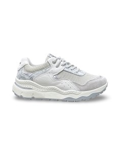Igi&Co 1158022 sneakers donna in camoscio/pelle/rete grigio perla 2