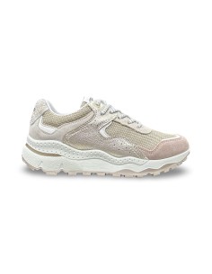 Igi&Co 1158000 sneakers donna in camoscio/pelle/rete beige 2