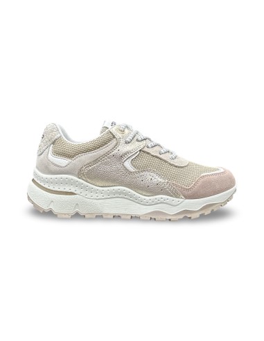 Igi&Co 1158000 sneakers donna in camoscio/pelle/rete beige