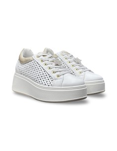 Igi&Co 1146911 sneakers donna in nappa soft bianco/platino