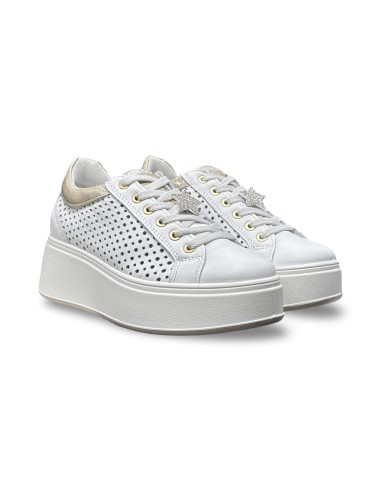 Igi&Co 1146911 sneakers donna in nappa soft bianco/platino