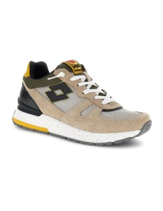 Lotto Tokyo Shibuya 221120-CDM sneakers uomo in camoscio/rete beige 2
