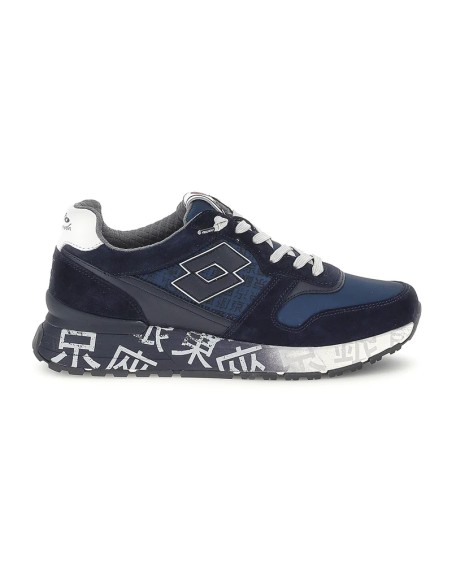 Lotto Tokyo Ginza Shaded 223627 78M sneakers uomo in camoscio/tessuto blu