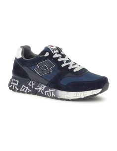 Lotto Tokyo Ginza Shaded 223627 78M sneakers uomo in camoscio/tessuto blu 2