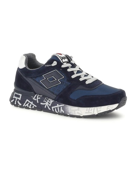 Lotto Tokyo Ginza Shaded 223627 78M sneakers uomo in camoscio/tessuto blu