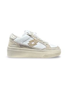 Lotto Leggenda Back Laminated W 223675 EG0 sneakers donna in pelle bianco/oro