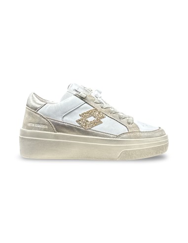Lotto Leggenda Back Laminated W 223675 EG0 sneakers donna in pelle bianco/oro