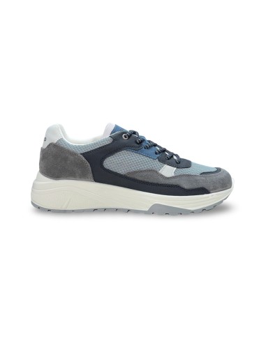 Igi&Co 1120011 sneakers uomo in camoscio/rete/pelle grigio/blu