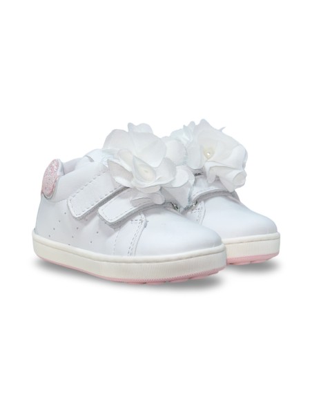 Balducci Soft CITA7202B sneakers bambina in pelle bianco/cipria