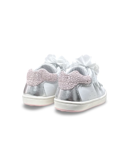 Balducci Soft CITA7202B sneakers bambina in pelle bianco/cipria