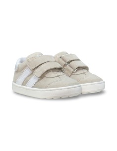 Balducci Soft CITA7213A sneakers bambino in pelle/camoscio beige/bianco
