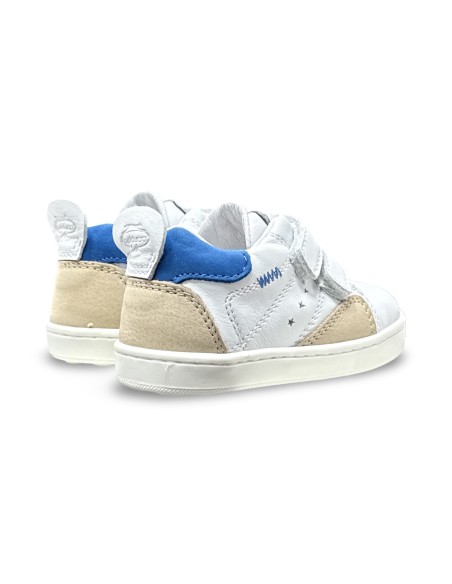 Balducci Soft CITA7209B sneakers bambino in pelle/nabuk bianco/beige