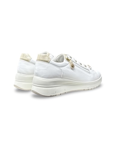 Enval Soft 1258011 sneakers donna in nappa soft bianco/platino