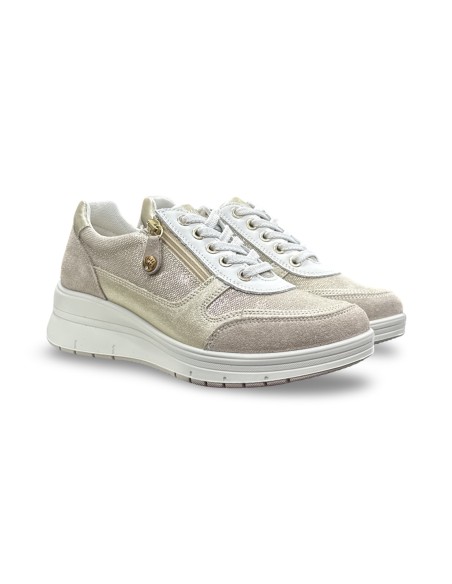 Enval Soft 1258122 sneakers donna in pelle/camoscio/tessuto visone
