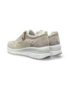 Enval Soft 1258122 sneakers donna in pelle/camoscio/tessuto visone 2