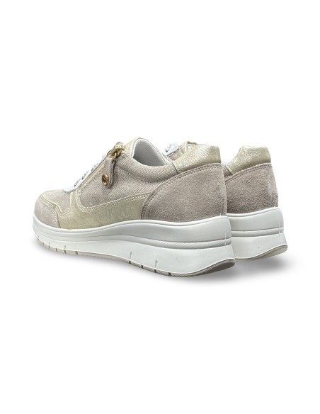 Enval Soft 1258122 sneakers donna in pelle/camoscio/tessuto visone