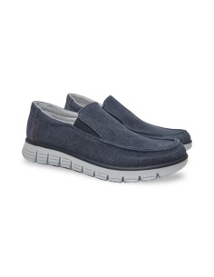 Enval Soft 7720700 slip on uomo in tessuto cotone blu